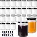 24Pack 12oz Glass Jars with Lids, 350ml Clear Candle Jars for Making Candles, Reusable & Dishwasher Safe Manson Canning Jar Bulk for Jam, Jelly, Honey, Pickles, Spice