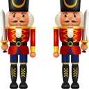 Sawysine 2 Pack Nutcracker Yard Decorations Christmas Outdoor Nutcracker Decoration Xmas Lawn Garden Sign with Stakes Door Porch Pathway Decor for Winter Holiday Party(Classic)