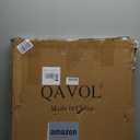 QAVOL 25 * 25 inches high-end Light Luxury Leather Square Oversized Service Tray, Ottoman TrayCoffee Tray, Food Tray, Family Dinner, Out-of-House Picnic, Party Essential Tray (25 inch Beige)