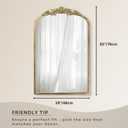 PERFNIQUE Vintage Mirror, 30" X 19" Arched Antique Baroque Mirror, Gold Traditional Wall Decor, Ornate Decor Anthro Look Alike Decor for Bathroom Living Room Fireplace Entryway Mantle Hallway