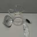 Pour Over Coffee Maker Set - 34 oz Large Borosilicate Glass Carafe, Thickened Rust Resistant Heat Resistant Double-Layer Stainless Steel Dripper/Filter with Coffee Scoop and Cleaning Brush