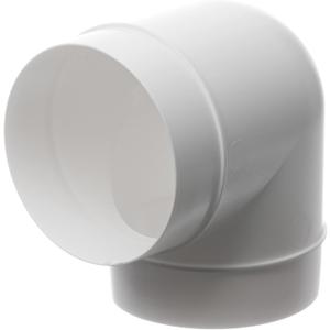 5 Inch 90 Degree Round Duct Elbow Connector Plastic Ventilation Pipe Bend Fitting for HVAC Air Duct Systems Ducting Elbow Joint for Exhaust and Supply Ventilation