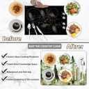 Stove Top Cover for Electric Stove,Green Misty Forest Bears Extra Thick Rubber Stovetop Protector Mat, Heat Resistant Glass Cooktop Oven Cover 28.5'' x 20.5''