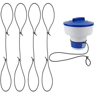 6 Pieces Pool Chlorine Floater Leash, Tether Floating Chlorine Dispenser to Pool Vacuum Hose Used to Protect Pool Chlorine Float from Collision Damage
