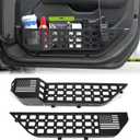 MAIKER Metal Front Door Storage Box, Door Side Insert Organizer Box Pockets for Replace Sagging Nets Compatible with 2018-2024 Jeep Wrangler JL JLU 4XE & 2020-2024 Gladiator JT(Black)