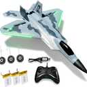 Akargol Rc Plane Jet Extra 3 Battery, Remote Control Airplane 2025 Christmast Gift- New Planes Model Led Light Aircraft Fighter Army Toy with Easy to Flying Toys for Boys and Girls
