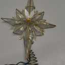 Kurt Adler 10-Light 12-Point Capiz Star and Center Gem Treetop