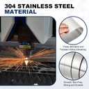 MECCANIXITY 304 Stainless Steel Foil Roll, 0.02mm x 50mm x 1.5m Metal Strip Plate Sheet Stainless Steel Flashing Roll with Gloves for Crafts DIY Roofs Panels Electronic Window, Silver