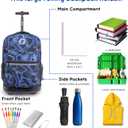 J World Sunrise Kids Rolling Backpack for Girls Boys. Roller Bookbag With Wheels For School, Disco