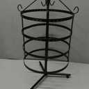 YAZILIND Rotary Jewelry Display Stand Earring Necklace Organiser Metal Jewelry Holder Rack(Black)