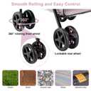 Double Pet Stroller for 2 Dogs & Cats, Double-Decker, Pink, 30.7"L x 18.1"W x 39"H
