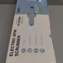 IEZFIX Electric Spin Scrubber, Bathroom Power Shower Scrubber Cleaning Brush for Tub/Tile/Floor/Toilet/Kitchen, 8 Cleaner Scrub Brush Heads, 3 Speeds 450RPM Max, Telescopic Rod Black