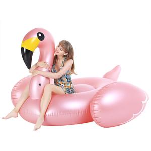 Jasonwell Giant Inflatable Flamingo Pool Float with Fast Valves Summer Beach Swimming Pool Floatie Lounge Floating Raft Outdoor Party Decorations Toys for Adults (XXXL) (3X-Large)