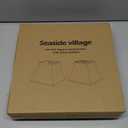 Square Bell Lamp Shades Set of 2, 7.5" x 13" x 10" Medium Beige Shade for Table Lamps Floor Lamps, Fabric Natural Linen Hand Crafted(Spider Fitter), Harp Holders Included, Assembly Required