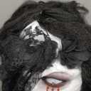 Haunted Hill Farm 4.3-Ft Animatronic Scary Demon Widow Door Greeter with Touch Activated Lights and Sound, Battery-Operated Indoor or Covered Outdoor Halloween Decoration