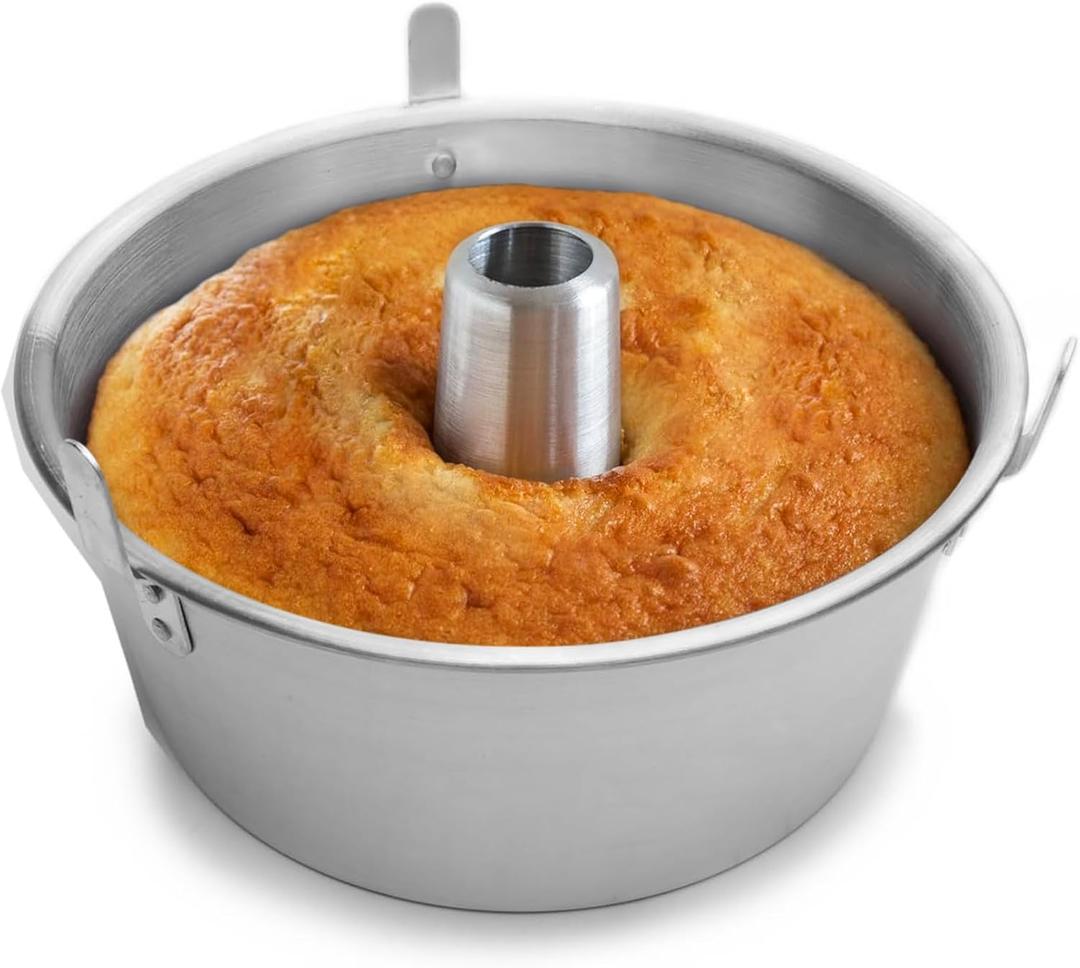Fox Run Aluminum Angel Food Pan 10.75", Reinforced Cake Pan (Silver)