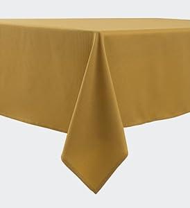 Biscaynebay Tablecloth for Rectangle Tables-70x120 Inch Gold Outdoor Picnic Table Cover-Rectangular Folding Table Cloths Water Resistant for Kitchen Camping Dining Room Patio Banquet Party