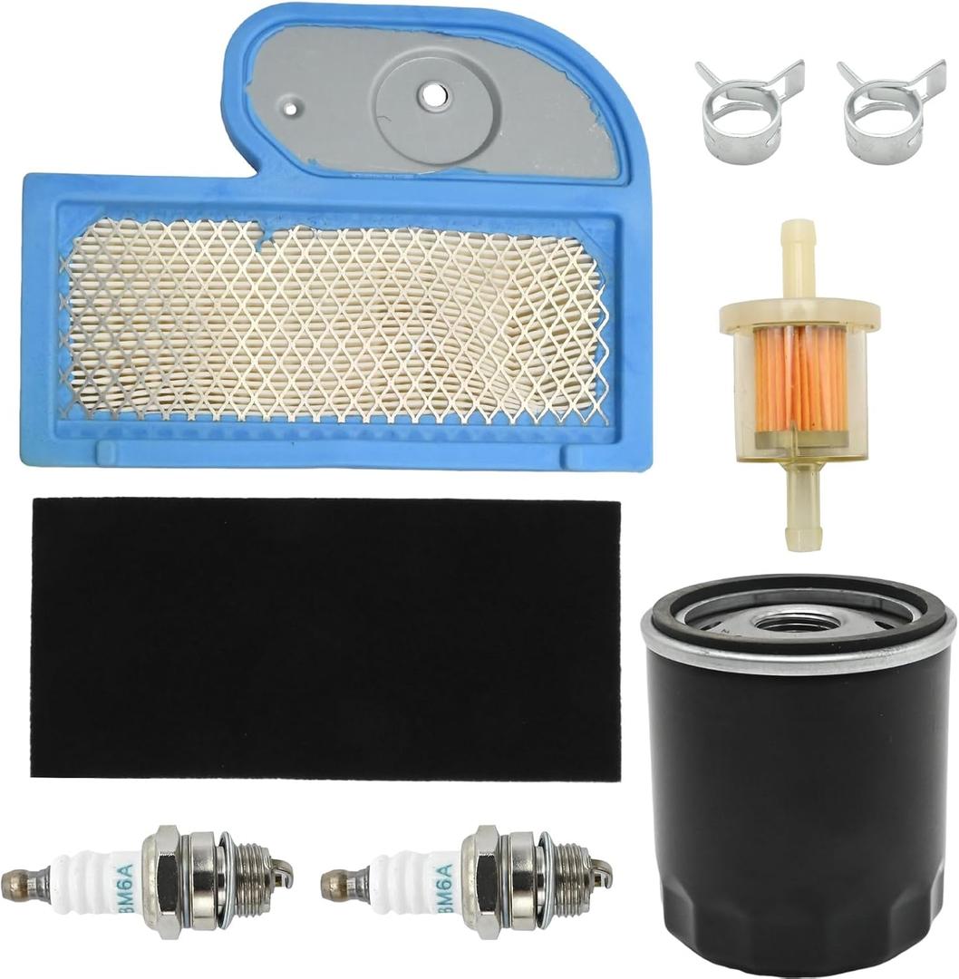 SYOWADA M137556 Air Filter AM101001 Oil Filter Fuel Filter Kit, Replacement for John Deere LT180 LTR180 LX277 GT235 GT235E Lawn Mower with Spark Plug