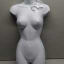 SSWBasics Female Mannequin Torso - Fits Womens Sizes 5-10 - Molded, Shatterproof & White, 34.75"H
