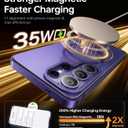 Magnetic for Samsung Galaxy S26 Ultra Case, [1:1 Metal Original Grip] Fit for MagSafe [Military-Grade Protection] with Shockproof Lining Slim Phone Case for Samsung S26 Ultra Case,Purple