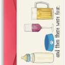 5 x Cute Funny Baby Shower Card for New Mom Dad Parents New Baby Arrival Gifts Congrats Pregnancy Card