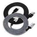 USB A to Lightning Cord, 2Pack/3Ft Nylon Braided iPhone Charger Cable, Apple Approved Fast Charging Power Wire for iPhone 14, 13 Pro Max, 13Pro, 13 Mini, 12 11 10 XR XS X 8 Plus 7 Fast Cargador Chord