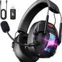 Wireless Gaming Headset for PS5, PS4, PC, USB Over Ear Gaming Headphones with Noise Canceling Mic, Bluetooth 5.3, 100H Battery, Low Latency, Only Wired Mode for Xbox (Black)
