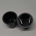 GYBest 2 Pcs Plastic Black Cup Holder, Recliner-Handles Replacement Cup Holder Insert for Sofa Boat Couch Recliner Poker Table (Bottom: 3.54", Top: 4.17", Height: 3.94") (Large)