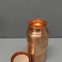 Leathervine 100% Pure Copper Water Bottle for Drinking 64 oz with Lid| Leak Proof Ayurvedic Vessel to Support Digestion, Immunity | Lightweight, Eco-Friendly, Travel Use, Best Gift for Wellness Lovers