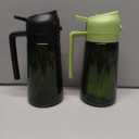 TrendPlain - Original 16oz/470ml Olive Oil Dispenser Bottle for Kitchen Gadgets and Air Fryer Accessories - Olive Oil Sprayer for Cooking w/Stickers - Black&Green