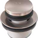 Tip-Toe Bathtub Drain Stopper with ABS Plastic Bushing, Fits in 1-1/2 Inch or 1-3/8 Inch Inner, Easy to Install, Satin Nickel