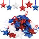 Sratte 36 Pcs Memorial Day Ornaments Patriotic Hanging Decorations for Tree 4th of July White Red Blue Ornaments 250th Anniversary for Indoor Outdoor Independence Day Decorations (Stylish Style)