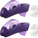Saillong 2 Pack Automatic Tape Dispenser, All Inclusive Handheld Packaging Tape Dispenser Gun for Gift Wrapping, DIY Projects, Easy to Cut & Safe, Purple