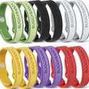 18 Pack Mosquito Repellent Bracelets, Silicone Mosquito Repellent Bands with DEET Free, Natural & Waterproof Bug Wristbands for Kids and Adults, Outdoor Traveling Protection