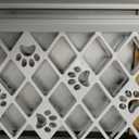 MYPET North States Paws Portable Pet Gate: 26-40" Wide. Pressure Mount. No Tools Needed. Made in USA. Dog Gate 23" Tall, Expandable, Durable Dog Gates for Doorways, Light Gray