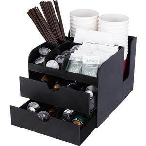 Vencer Coffee Condiment and Accessories Caddy Organizer,Black VCO-002