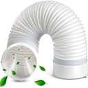 TL1854 5" Diameter Portable Air Conditioner Exhaust Hose Kit Compatible with Delonghi PACA140E PACC100EL PACC100 PACA110 PACCT90, 44" length Exhaust Outlet Hose Tube Include TL2667 Hose Connection
