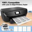 100 Sheets 3000 Pcs 30 Up 1" x2-5/8 Shipping Address Barcode Labels for Laser & Inkjet Printers, 1x2.625 FBA Labels on US Letter, 30 per Sheet Return Address Labels, 30 per Page