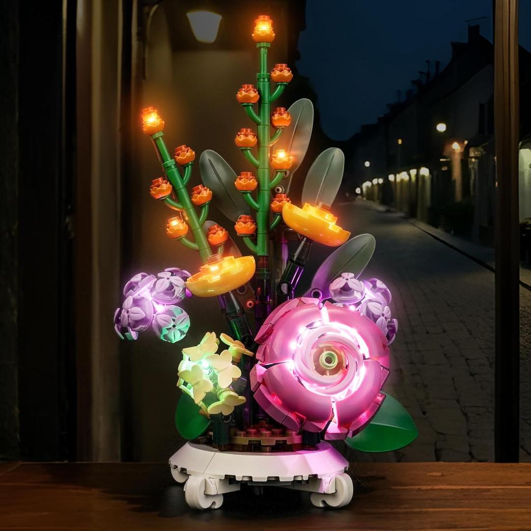 LED Lighting Compatible with Lego 40762 Mixed Flowerpot - JUST Lights, Light Kit Compatible with Lego 40762, NOT Included The Model Set
