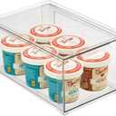 mDesign Kitchen Storage Drawer Box Plastic Storage Box with Pull-Out Drawer Pantry, Fridge and Cupboard Storage for Food and Snacks Pack of 2 Clear