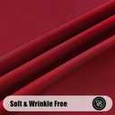 Smiry Rectangle Table Cloth, Waterproof Anti-Scratch Polyester Tablecloth, Decorative Washable Fabric Table Cover for Dining, Buffet, Parties and Outdoor, 60x120, Wine Red