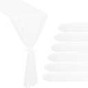 6 Pack 10Ft White Chiffon Table Runner 29x120 Inches Sheer Fabric Table Runner Romantic Wedding Runner for Thanksgiving Christmas Bridal Shower DecorationsWhite