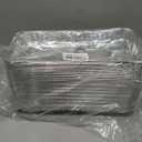 50 Pack Aluminum Pans Half Size 12.7 x 8 inch Disposable Cookie Sheets Baking Cake Pans, Nonstick Baking Sheets Foil Pans Shallow Sheet Pan Baking Tray