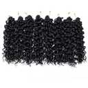 8 Packs Curly Crochet Hair 14inch GoGo Curl Crochet hair for Women Deep Wave Braiding hair,Synthetic Bohemian Crochet Braid Water Wave Crochet hair Extensions(1B, 14inch)