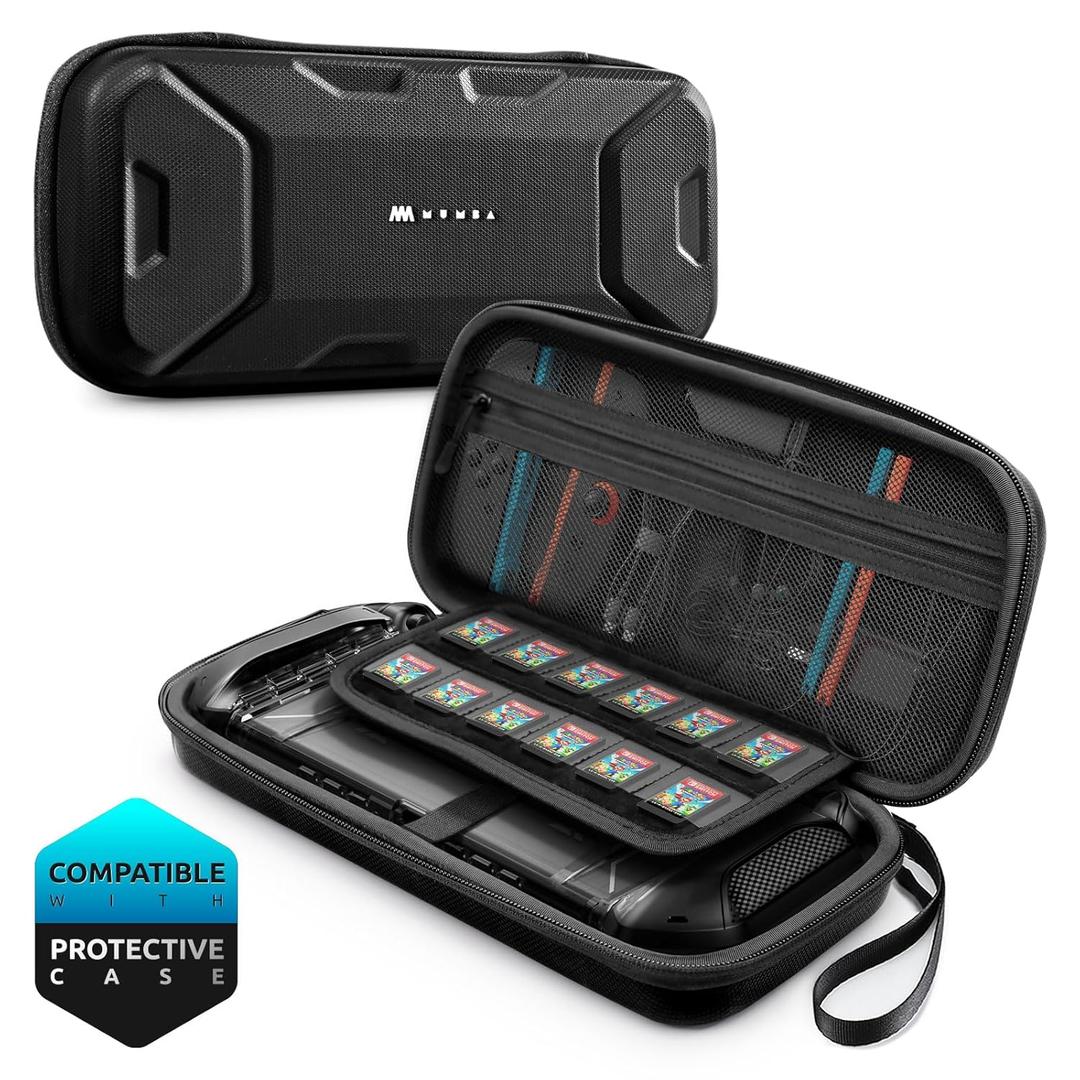 Mumba Carrying Case for Nintendo Switch 2 2025, [Plus Version] Portable Protective Travel Carry handbag Pouch for Blade/Titan Case [Large Capacity] (Black)