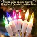 3 Pack Christmas Window Icicle Lights 3FT 50 Bulbs, Ideal for Most U.S. Standard Windows, Indoor String Lights for Window Decor, UL Certification (12 Random Twinkling Style,Multicolor)