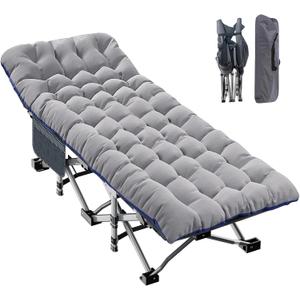 ABORON XXL Camping Cot for Adults 900LBS - 78"32" Oversized Folding Bed with Mattress Pad, Heavy Duty 1200D Oxford Outdoor Cot with Carry Bag
