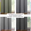 NICETOWN Thermal Insulated Grommet Blackout Curtains for Office, Kids Window Drape Panel for Nursery, Privacy Short Curtains (Silver Grey, 2 Panels, W42 x L84-Inch)