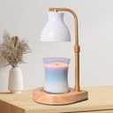 SOKCVSEA Candle Warmer Lamp - Candle Warmer with Diamond Height Adjustable, Birthday Gifts for Women Mom Gifts, House Warming Gifts New Home Decor, Wax Melt with 2 Bulb WhiteGold 