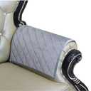 HAOMAIJIA Sofa Armrest Cover, Recliner Chair Arm Cover, Armchair Slipcover Nonslip Quilted Furniture Protector for Leather Sofa Couch (Agray, 14 x 14 Inches - 2 Pieces)